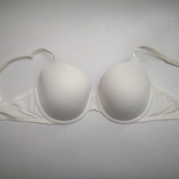 Pink Victoria's Secret White Size 32DD Underwire Lightly Lined T-shirt Bra - Picture 1 of 7